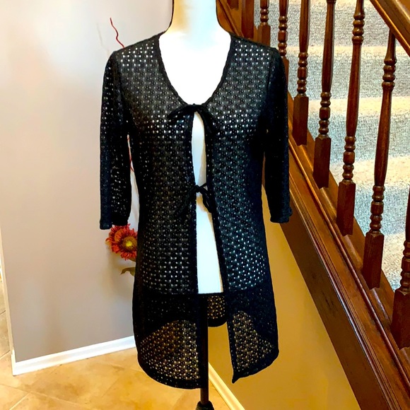 Beach coverup 🏝, black mesh. EXCELLENT CONDITION - Picture 1 of 4